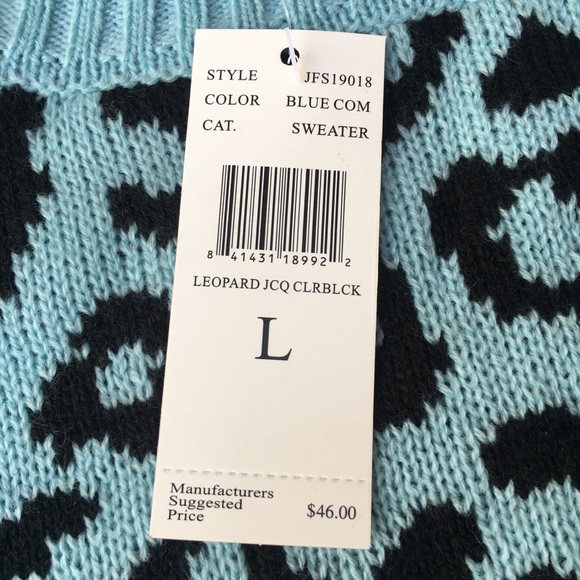 Blush & Bloom | NWT Leopard Color Block Sweater - Picture 5 of 10